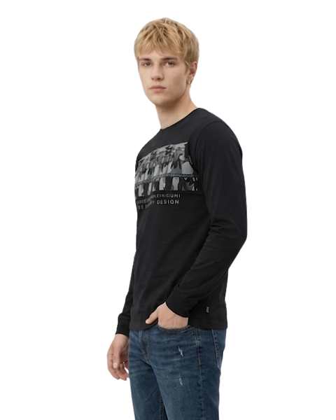 Playera Boy London Hombre Negra Lettering Pintado