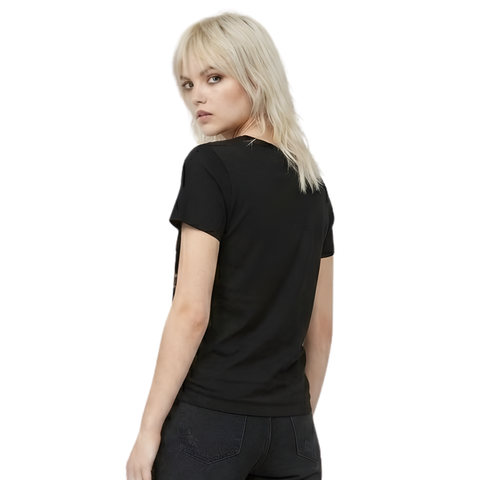 Playera Boy London Mujer Negra Rosa Metálico UK
