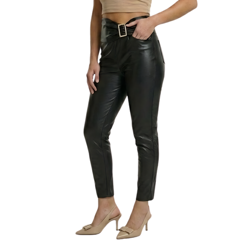 Leggins Vinipiel Negro Para Dama Casual Elegante Boy London