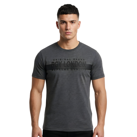Playera Boy London Hombre Gris Oscuro Supreme Quality