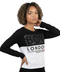 Blusa De Dama Crop Top Manga Larga Casual Juvenil Boy London Blanco Y Negro
