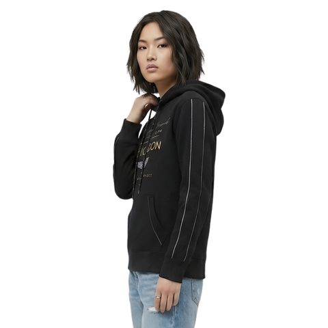 Sudadera Hoodie Boy London Mujer Negra UK Dorado