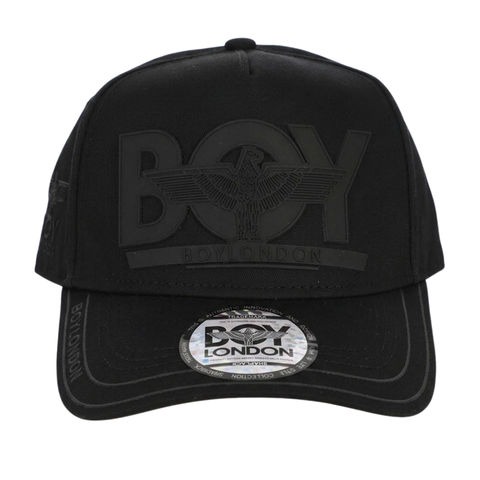 Gorra Ajustable Logo Engomado Bordado Letras Boy London Negro Único Liso