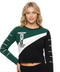 Crop Top Blusa De Manga Larga Verde Y Negro Boy London