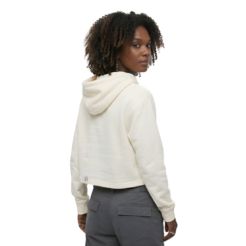 Sudadera Crop Top Boy London Mujer Blanca Pedrería