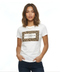 Playera Boy London Mujer Blanca Print Leopardo Logo