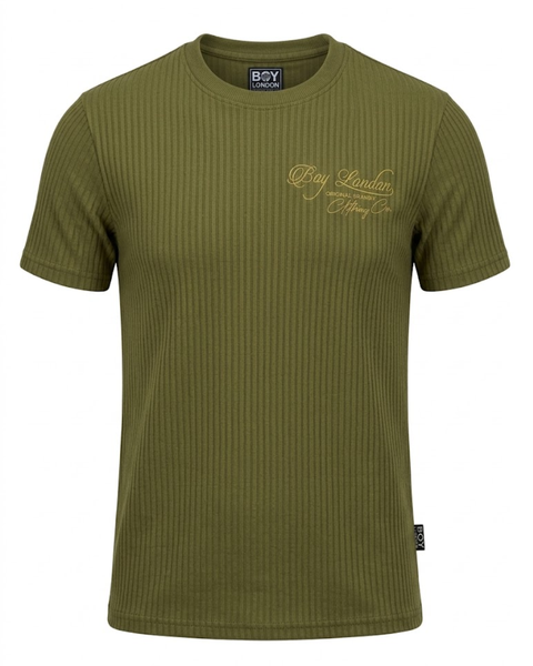 Playera Verde Olivo de hombre Acanalada Boy London Clothing