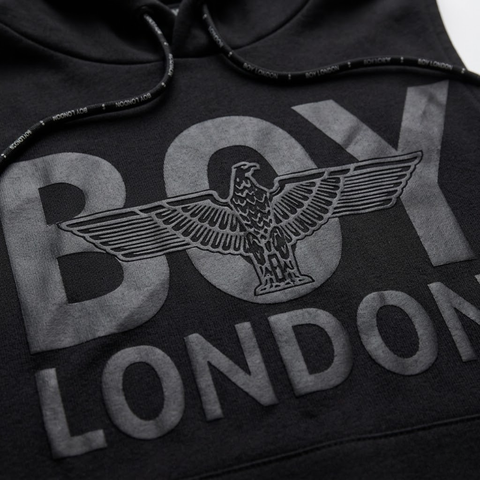 Chaleco Boy London Mujer Negro Gorro Estampado Tonal