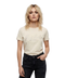 Playera Boy London Mujer Crema Plateado Perlas