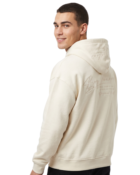 Sudadera hoodie Oversize Boy London Crema Bordado Tonal hombre