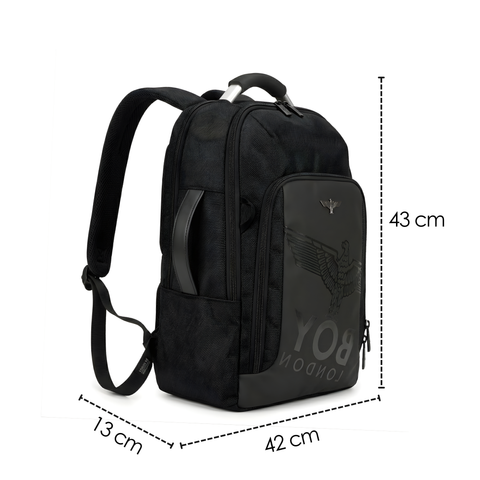 Mochila Boy London Negra Águila Gran Escala Stealth