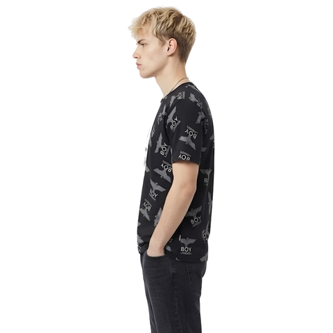 Playera Boy London Negra Estampado Clásico Original