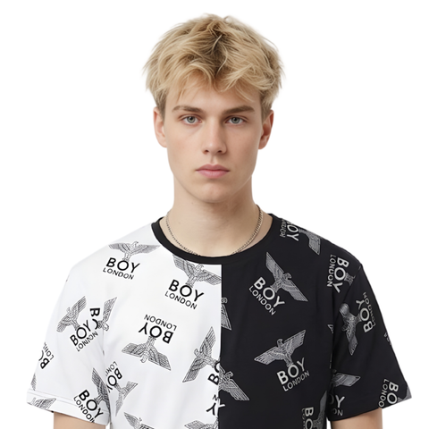 Playera Boy London Negra Estampado Clásico Original