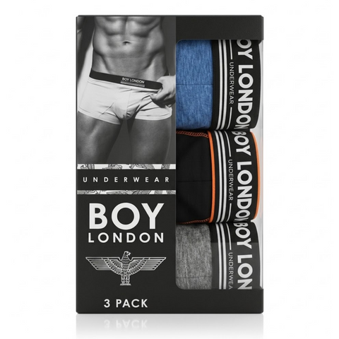 Pack 3 Bóxers Boy London Hombre Algodón Colores