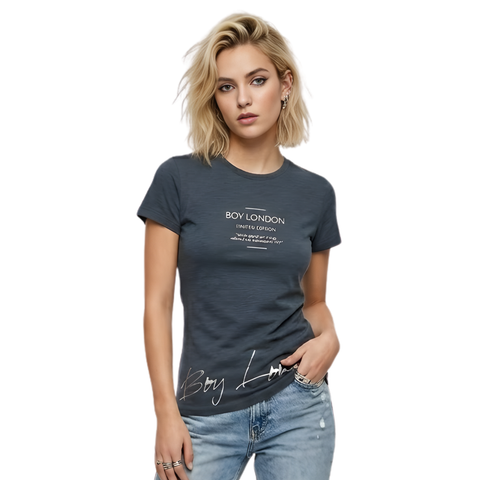 Playera Boy London Mujer Gris Plata Limited Edition