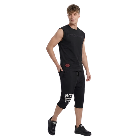 Short Jogger Boy London Hombre Negro Drop Crotch