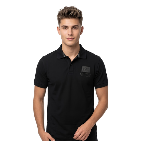 Playera Polo Boy London Hombre Negra