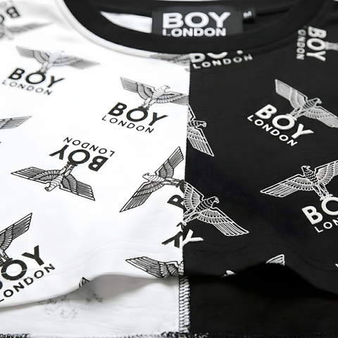 Playera Boy London Negra Estampado Clásico Original