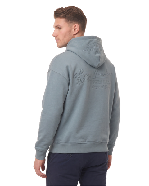Sudadera Hoodie Oversize Boy London Azul Acero Bordado hombre