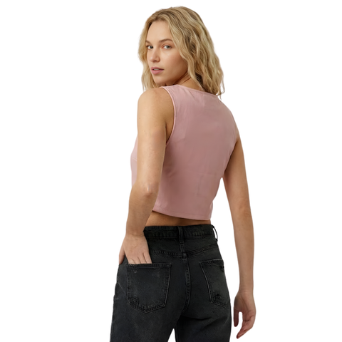 Crop Top Vinipiel Rosa Boy London Mujer Ombliguero