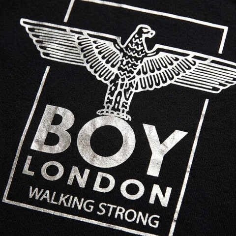 Blusa Boy London Mujer Negra Mesh Dorado Walking Strong