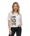 Crop Top Boy London Mujer Blanco Manga Transparente