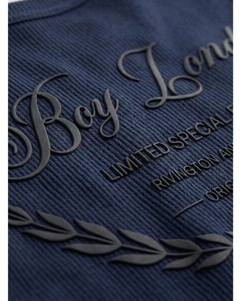 Playera rayada Boy London Azul Marino
