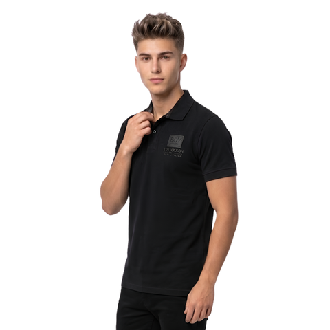 Playera Polo Boy London Hombre Negra
