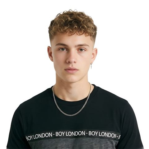 Playera Boy London Gris Estampado Fraccionado Original