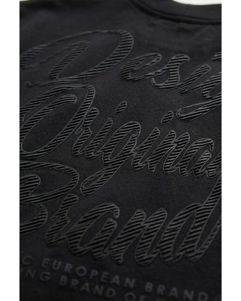 Playera Oversize Boy London Negro Relieve Tonal