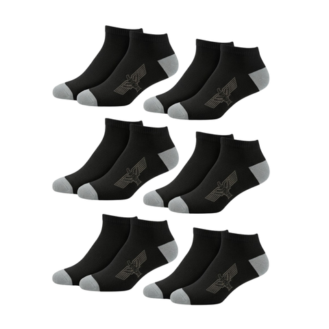 Calcetines Boy London Hombre Transpirable Paquete 6 Pares Negro Unitalla