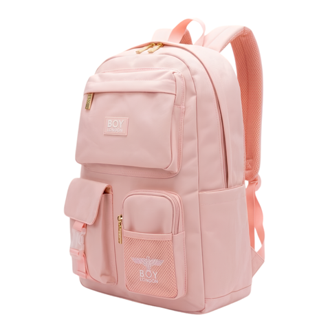 Mochila Boy London Mujer Rosa Cierres Dorados Premium