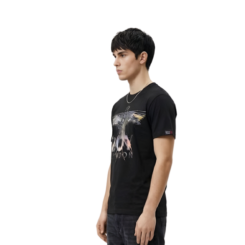 Playera Boy London Negra Águila Multicolor Original