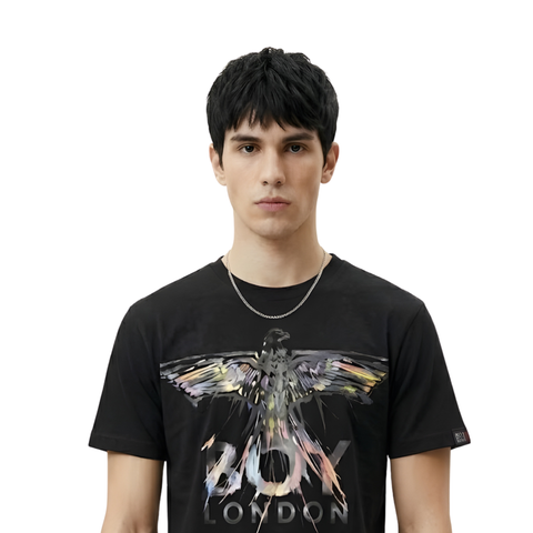 Playera Boy London Negra Águila Multicolor Original