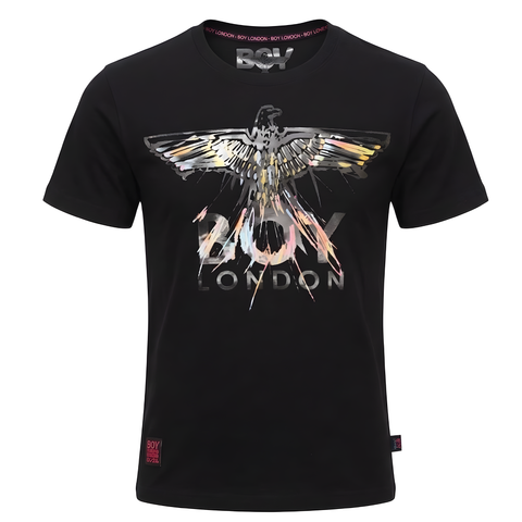 Playera Boy London Negra Águila Multicolor Original
