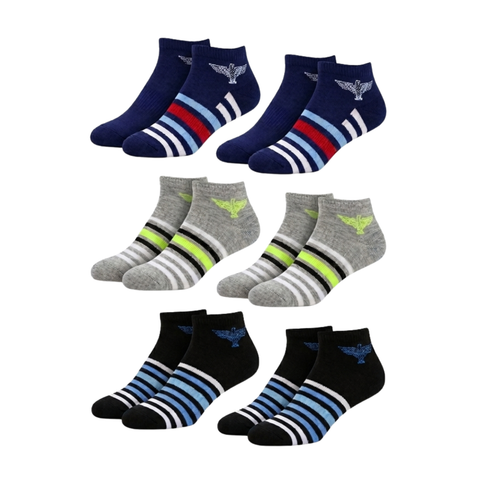 Pack 3 Calcetines Boy London Niño Azul Gris Negro