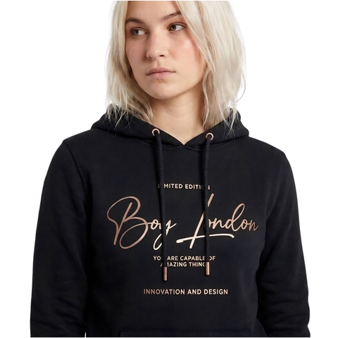 Sudadera Boy London Mujer Negra Dorado Limited Edition