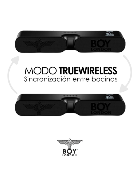 Bocina Bluetooth Boy London Negra Portátil Estéreo
