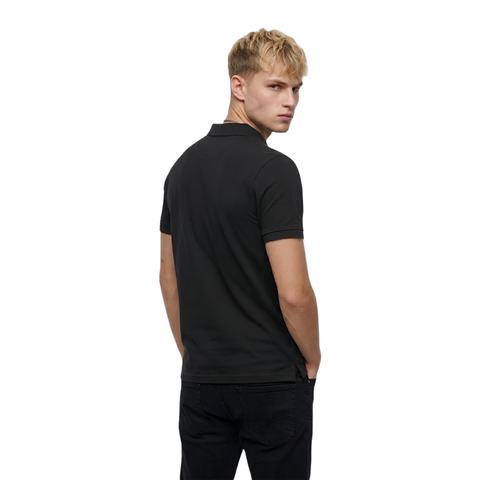 Playera Polo Boy London Hombre Negra Slim Firma