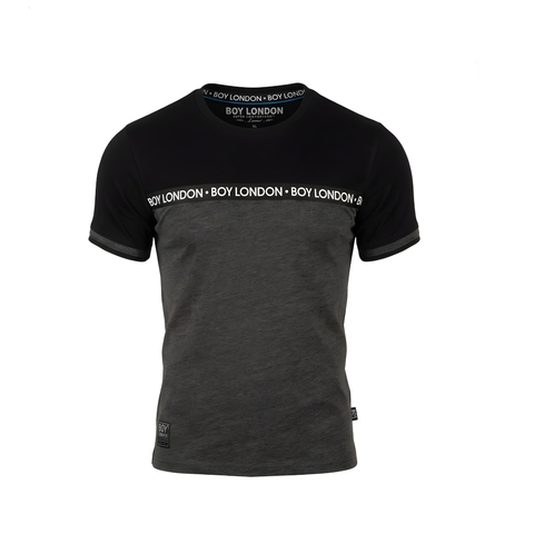 Playera Boy London Gris Estampado Fraccionado Original