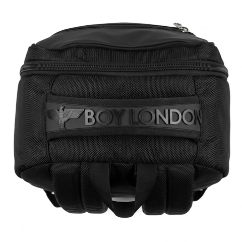Mochila Boy London Negra Águila Metálica Multibolsillos