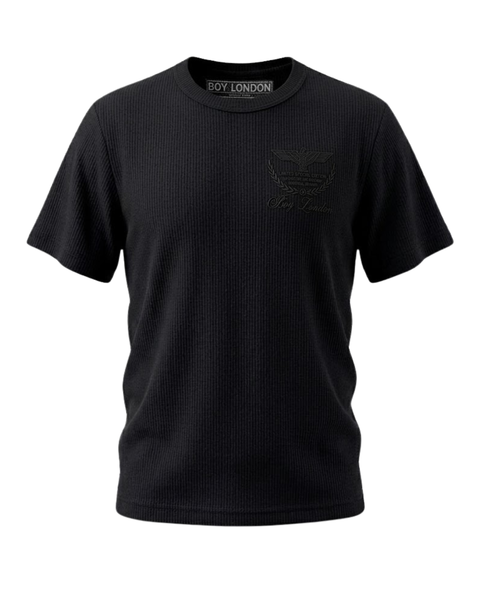 Playera Acanalada Boy London Negro Águila Tonal