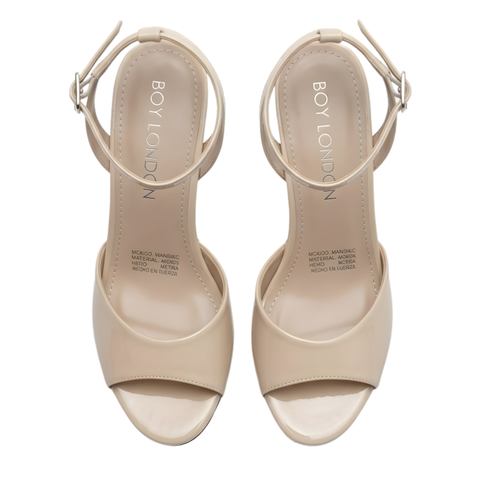 Sandalias Nude Tacones De Dama Elegantes Boy London Shoes Beige (Copia)