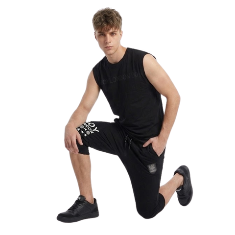 Short Jogger Boy London Hombre Negro Drop Crotch