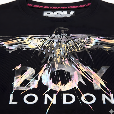 Playera Boy London Negra Águila Multicolor Original