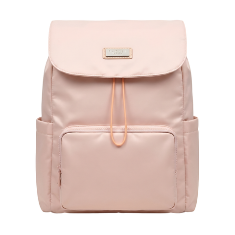 Mochila Boy London Mujer Rosa Solapa Nylon Satinado