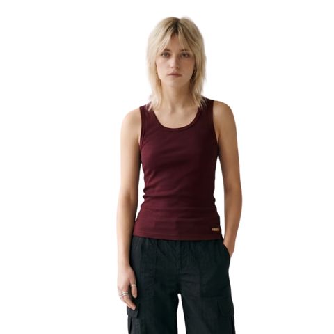 Blusa Tirantes Boy London Mujer Vino