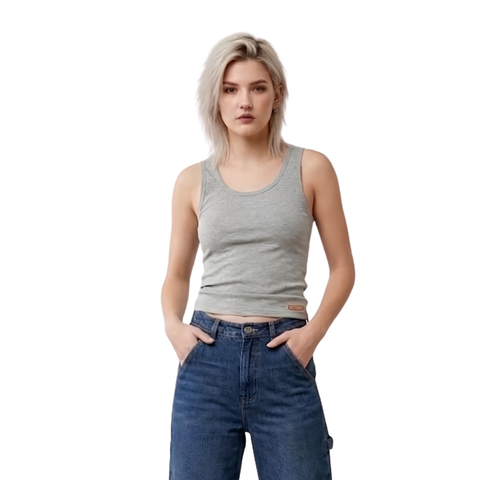 Blusa Tirantes Boy London Mujer Gris