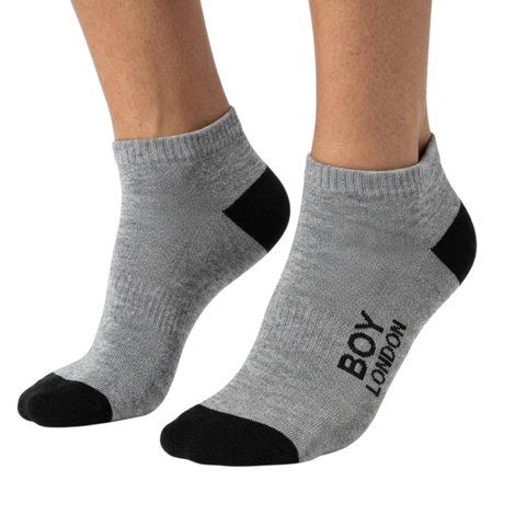 6 Pares Calcetines Boy London Hombre Tobilleros Gris
