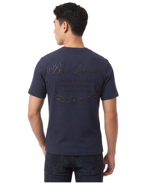 Playera rayada Boy London Azul Marino